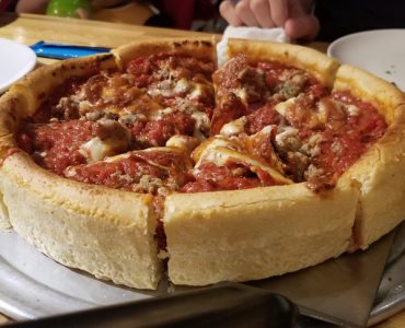 Deep Dish Chicago Style Meat Lovers Pizza
