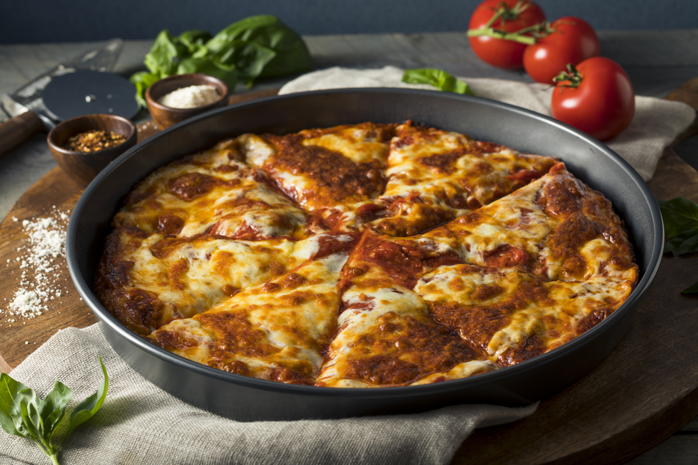 Pizza in pan