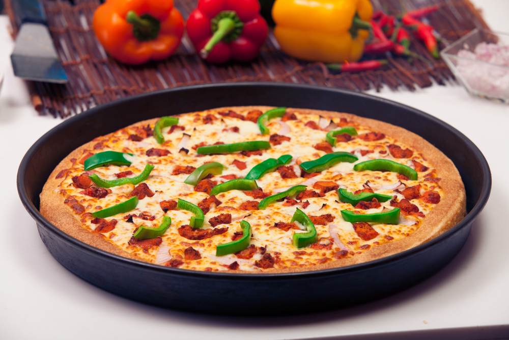 pan pizza with peppers