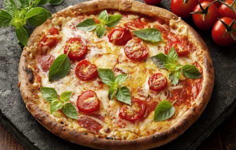 Rustic Italian Pizza With Mozzarella Cheese
