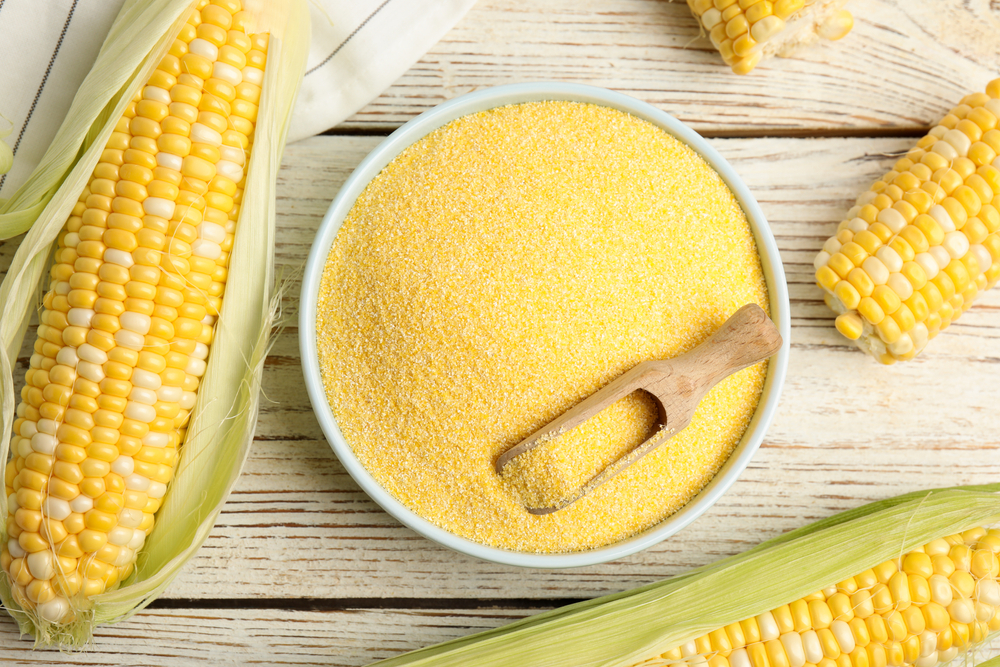 Cornmeal in bowl