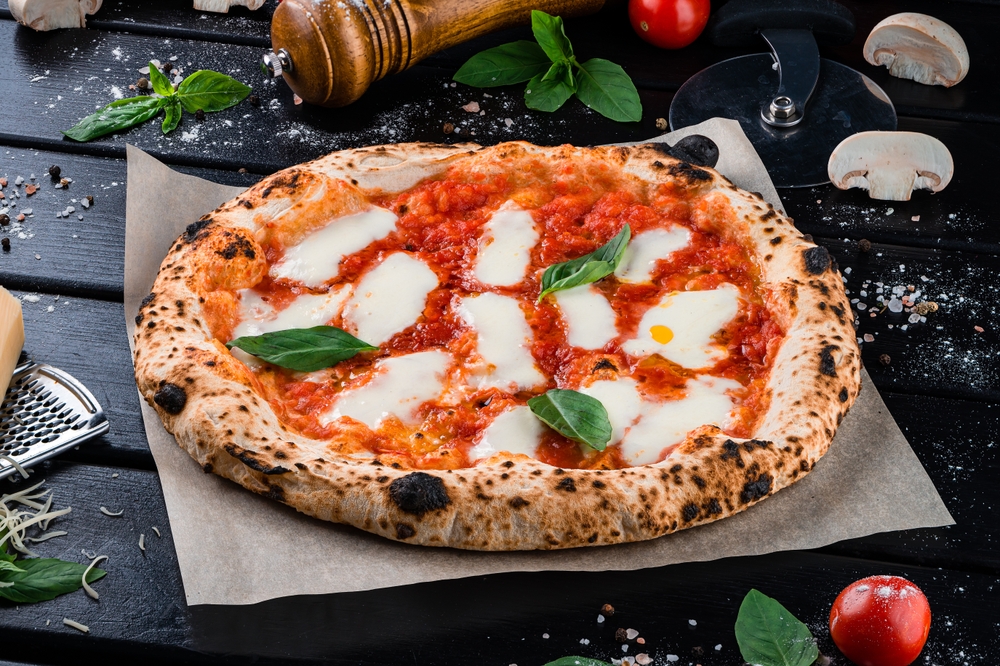 Neapolitan pizza with spices