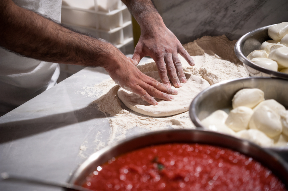 Preparing Pizza dough