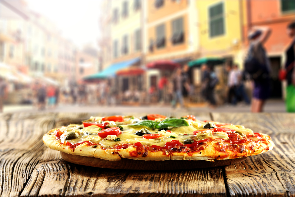 Pizza on Street In Italy