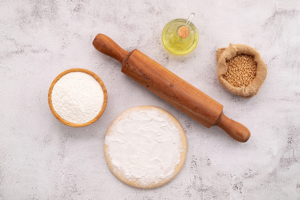 Ingredients for pizza dough