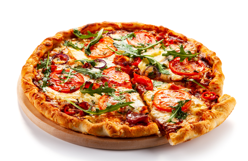 Pizza with vegetables low cholesterol 