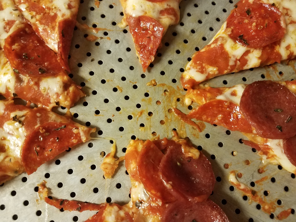 slices of pepperoni pizza